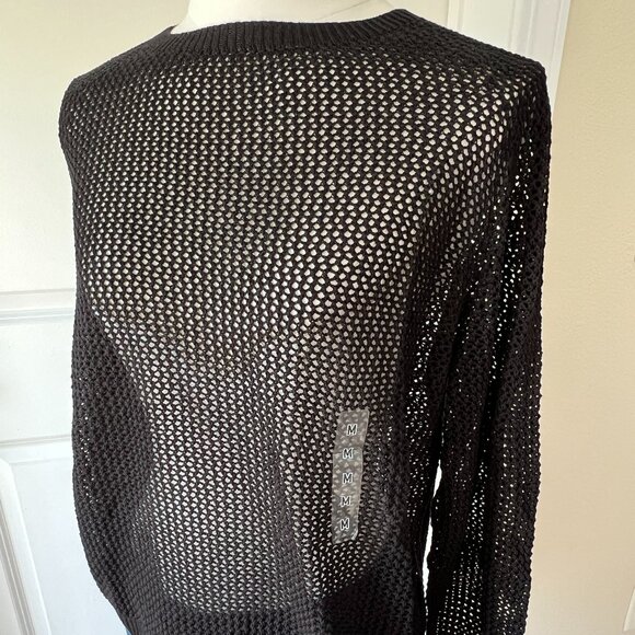 Uniqlo women's 3D knit mesh long-sleeve crewneck sweater, size medium NWT - Picture 7 of 9